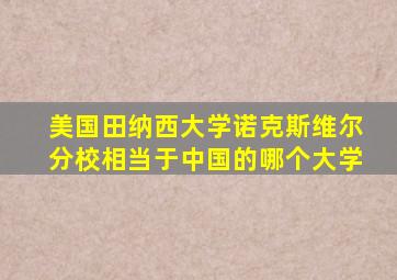 美国田纳西大学诺克斯维尔分校相当于中国的哪个大学